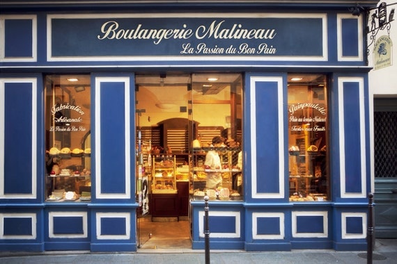 Paris Photograph - Boulangerie Malineau, French bakery, Patisserie, Paris, France, Kitchen Art, Wall Decor