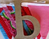 Sweet Summer Decorative Fabric Bunting/Banner: Bright Colored Seersucker Stripes, Polka Dots & Pattern
