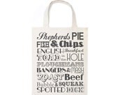 English Dinner Canvas Tote Bag