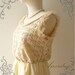 SALE.. Amor Vintage Inspired Whimsical Beige Cream Vintage Lace Cocktail Sleeveless Lace Mini Dress - Princess Closet- -Fit XS-S -