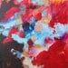 Abstract Art Acrylic Red Painting on Canvas Original Contemporary "Fire Flow"
