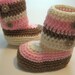 Crochet ankle boots. Toddler ankle boots. Ready to ship. Size 12 months.