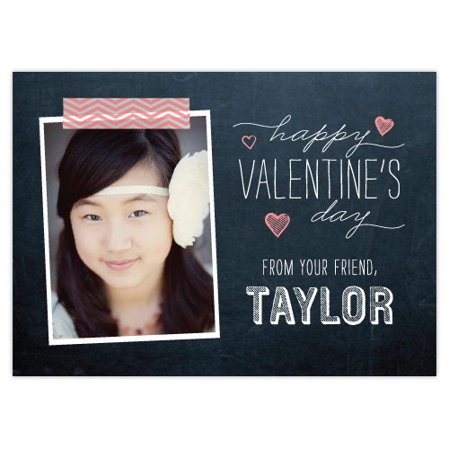 Classroom Valentines, Little Valentines, Chalkboard (50)