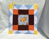 Weathervane Block Fully Lined Zippered Pouch-Ready to Ship