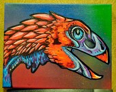 Dino IV- 8x10 canvas painting