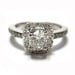1.30ct Antique Vintage Style Cushion Diamond Engagement Ring in White Gold