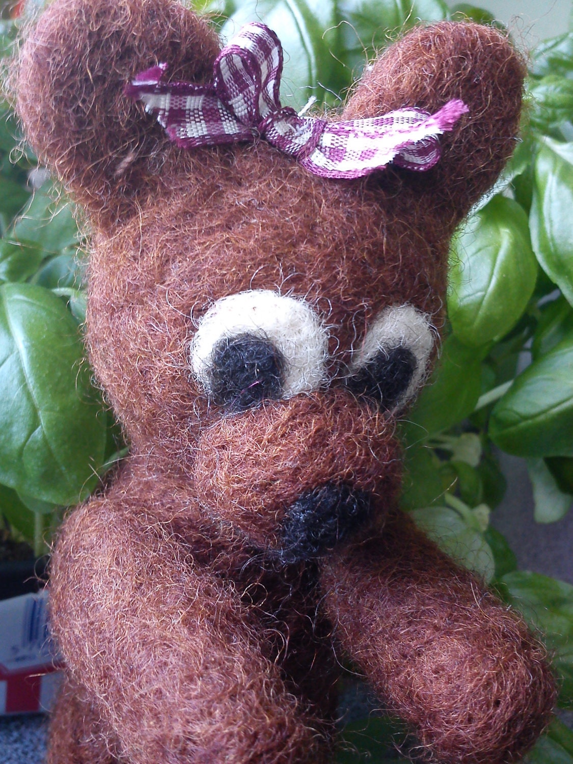 Teddy bear needle felted gift under 25 eco friendly
