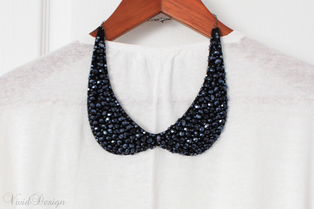 Midnight Crystal Collar Necklace