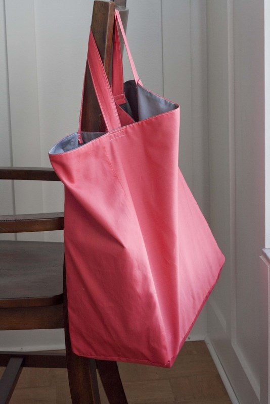 Reusable Market/Grocery Tote - Salmon