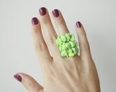 Apple Green Turquoise Rock Ring
