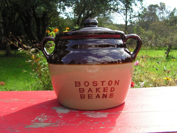 1960s Boston Baked Bean Crockery Pot USA Pottery by curioscity
