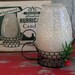 Mid Century Scented Hurricane Candle in Box Black Metal Holder