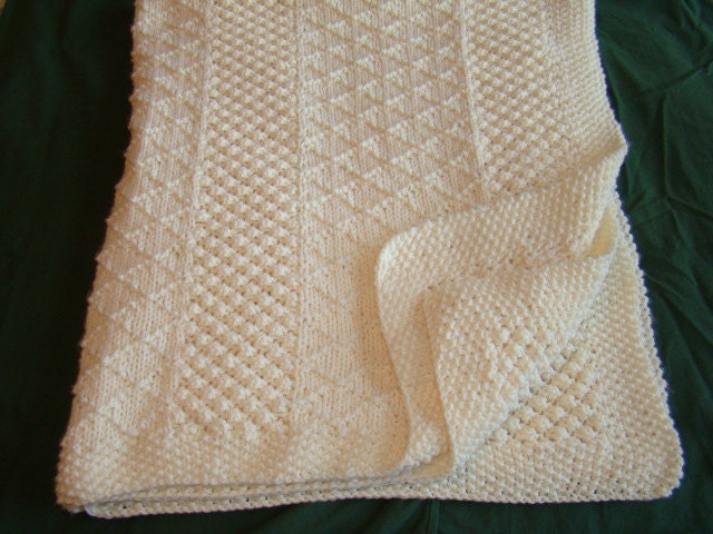 Hand Knit - Irish Knit in Ivory - In Stock Now