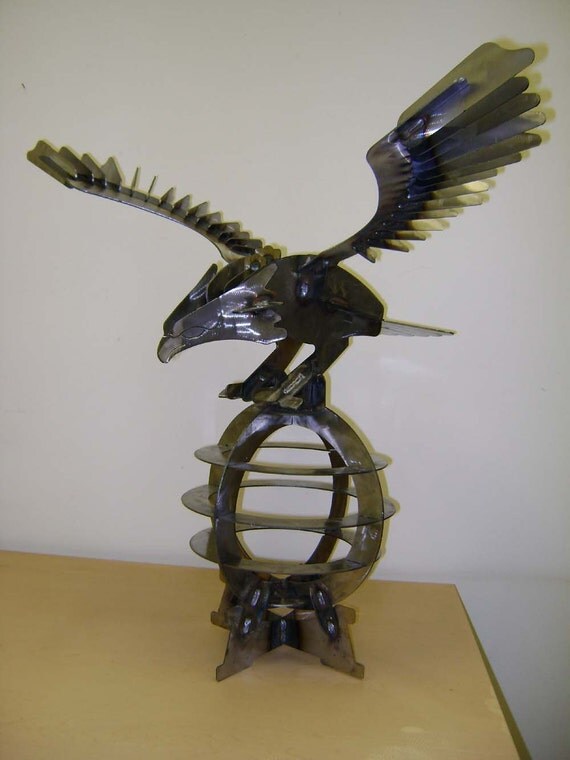 Items similar to Metal Art, "Eagle" Steel Eagle, Metal Eagle, Metal Sculpture on Etsy