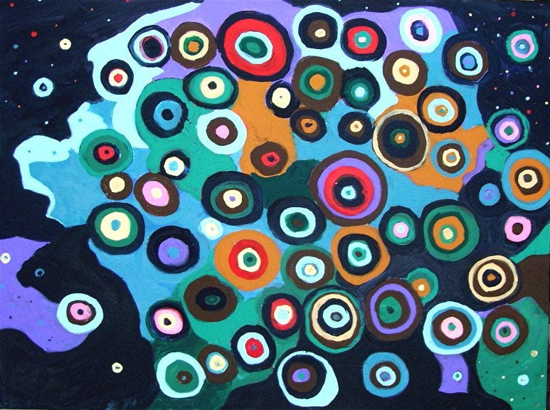 Abstract Painting -  34"  x  25.5"  Ready to Hang  -  Art  Original Textured Acrylic Painting by ebsq Artist Ricky Martin FREE SHIPPING