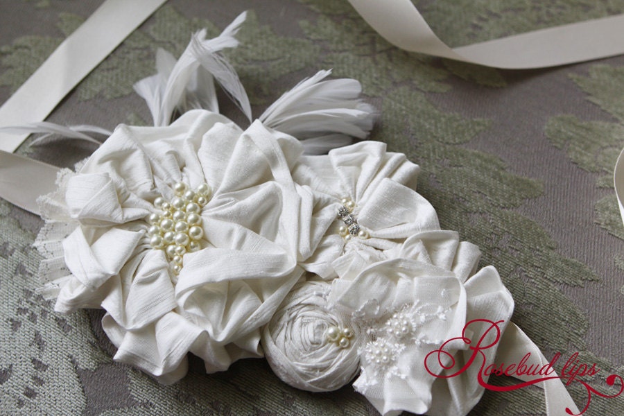 Wedding Bridal Sash- Perfect for a vintage flair for your dress