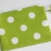 Lime Green White Dots pouch wallet card holder keyring Christmas Stocking Stuffer