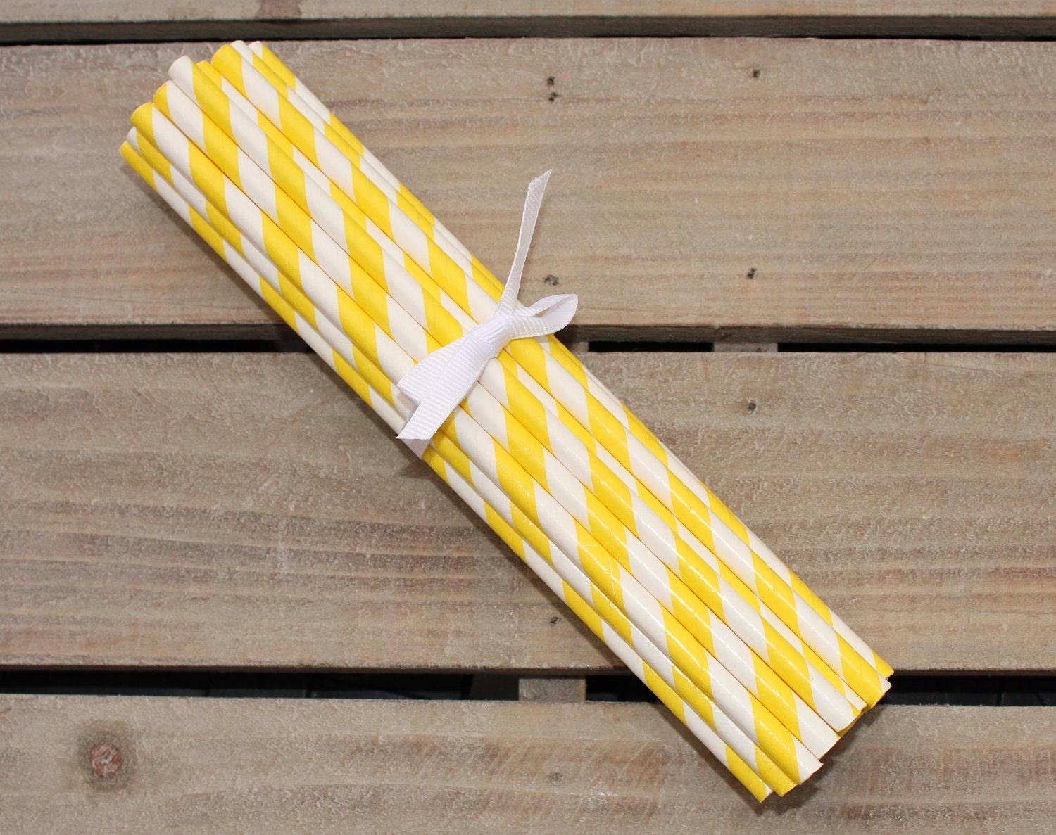 24 Striped Paper Straws- Choose from 14 Colors