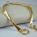 Handcrafted gold bracelet handmade bracelet curve bracelet