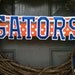 University of Florida wreath with monogrammed door hanger