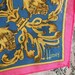 Vintage Signed Honey Silk Scarf Jewel Tones Made in Japan 31" Square Teal Purple Magenta Green Antique Gold Red Fuschia Orange Black White