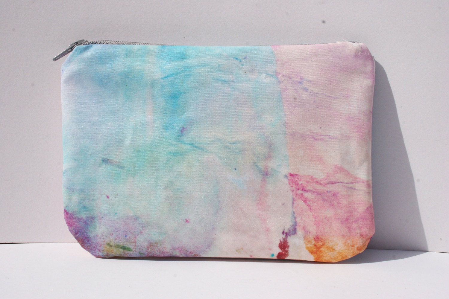 Pastel Blue Abstract Unique Coin Purse Original Printed PursePerfect Zipper Etsy