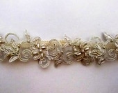 Embellished Gold & Cream Bridal Garter