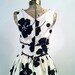 Reproduction 1950s Dress, Classic Black and White with Rick Rack