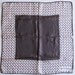 1970s DVF Hand Rolled Vintage Geo Print Chocolate Scarf