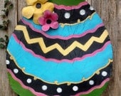 Bright Easter Egg Door Decor Wreath