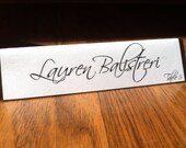 Black and White Wedding Shower Place Cards