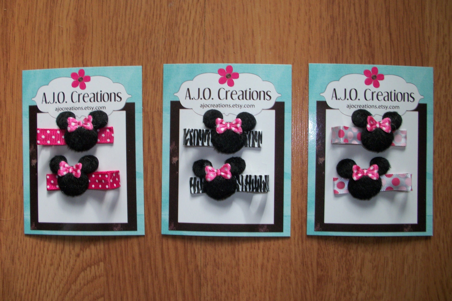 Minnie Mouse Hair Clip Sets