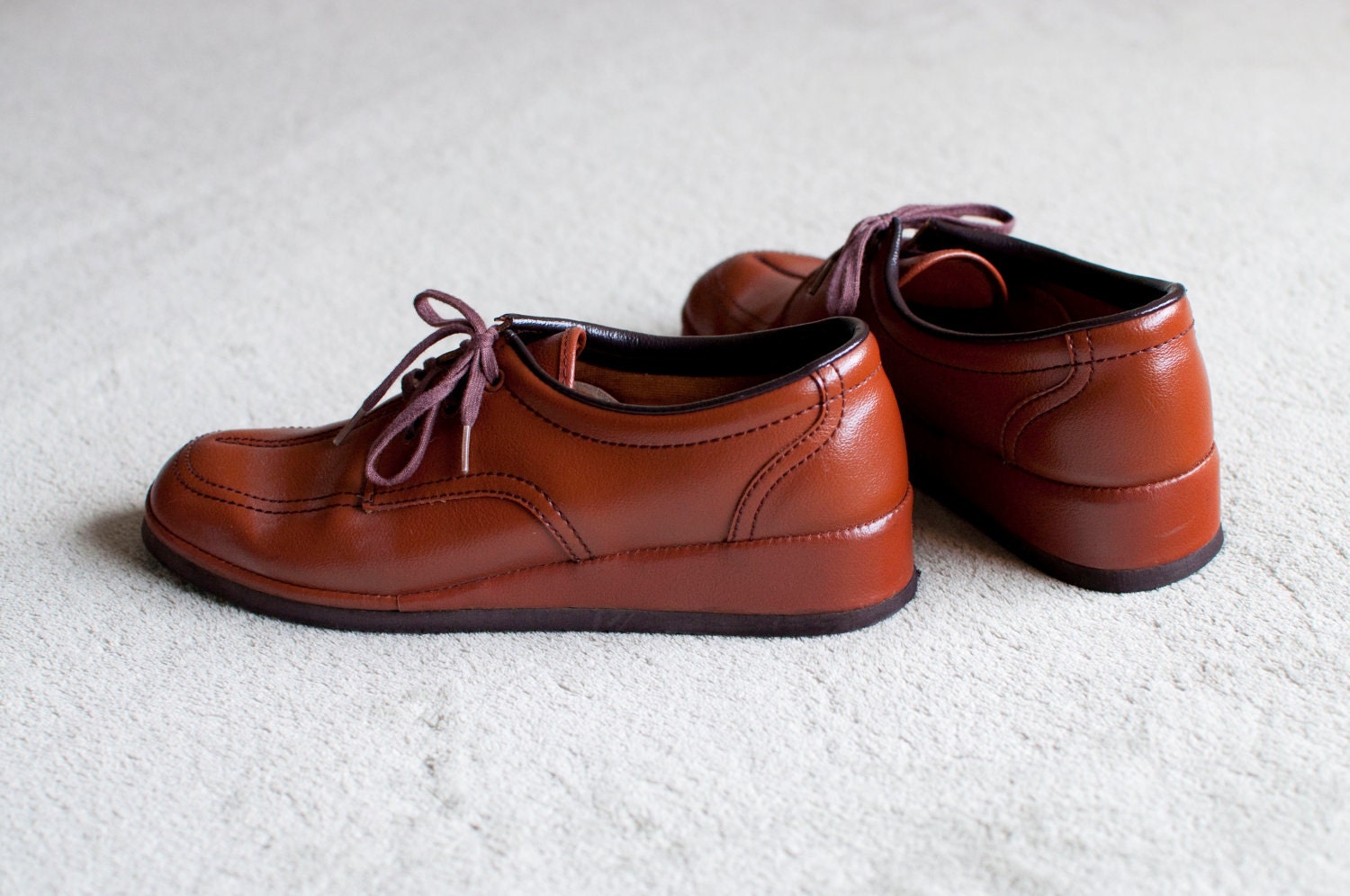 brown wedge oxfords