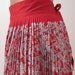 Vintage 1970s RED Full Skirted/ Pleated Apron