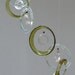 RECYCLING WINE BOTTLES into wonderful musical windchimes, wind chime, handmade, green and eco friendly, mobile, clear bottles 128