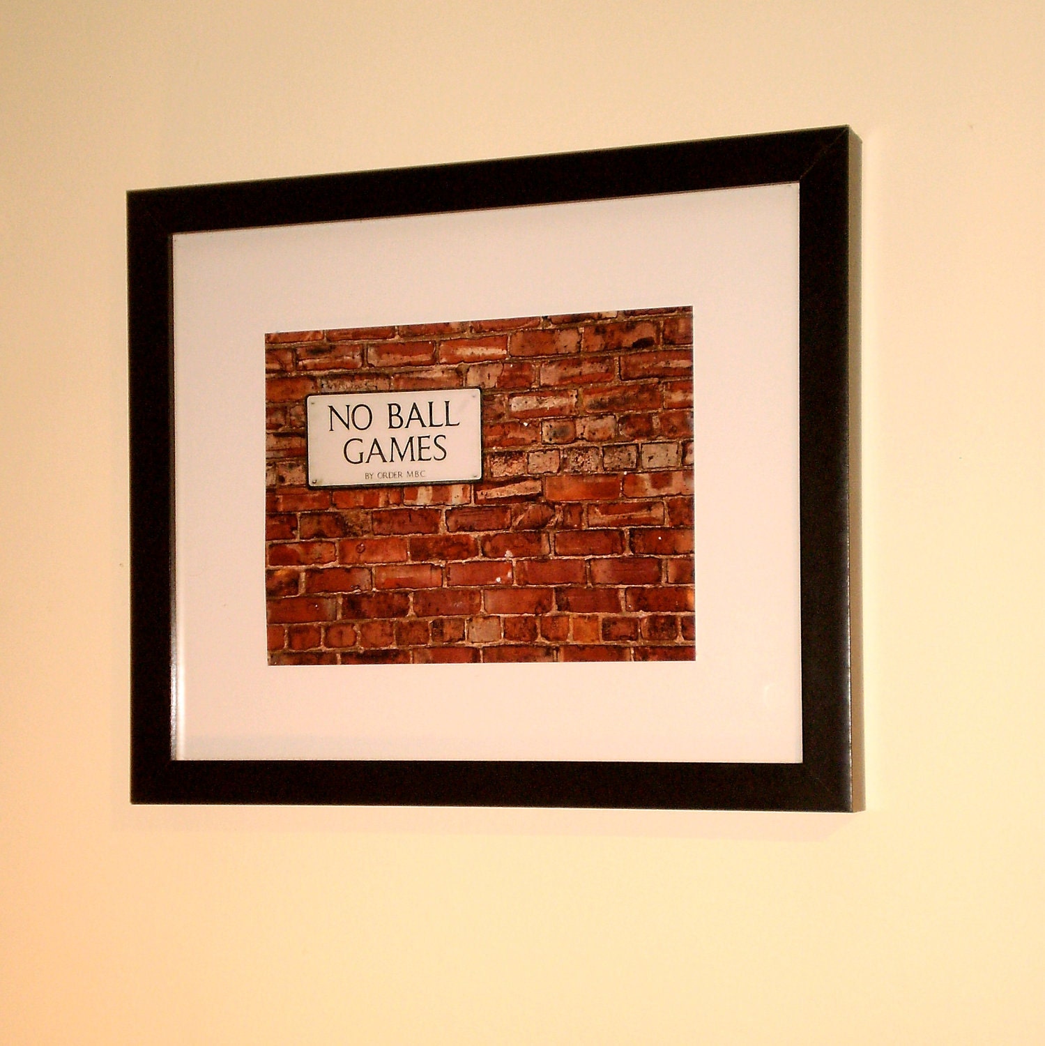 British Photography Street Sign Soccer Football Art Hanging