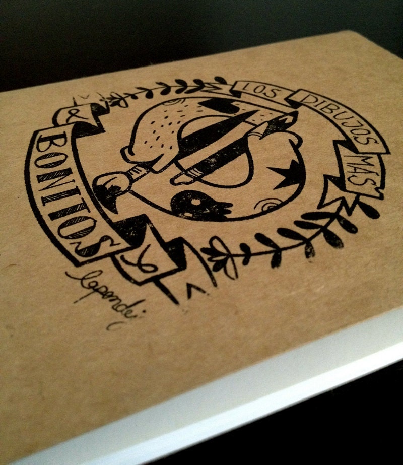 Libreta color cartón  "Los Dibujos Más Bonitos"