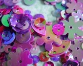 Mixed Loose Sequins 10g Purples and Pinks