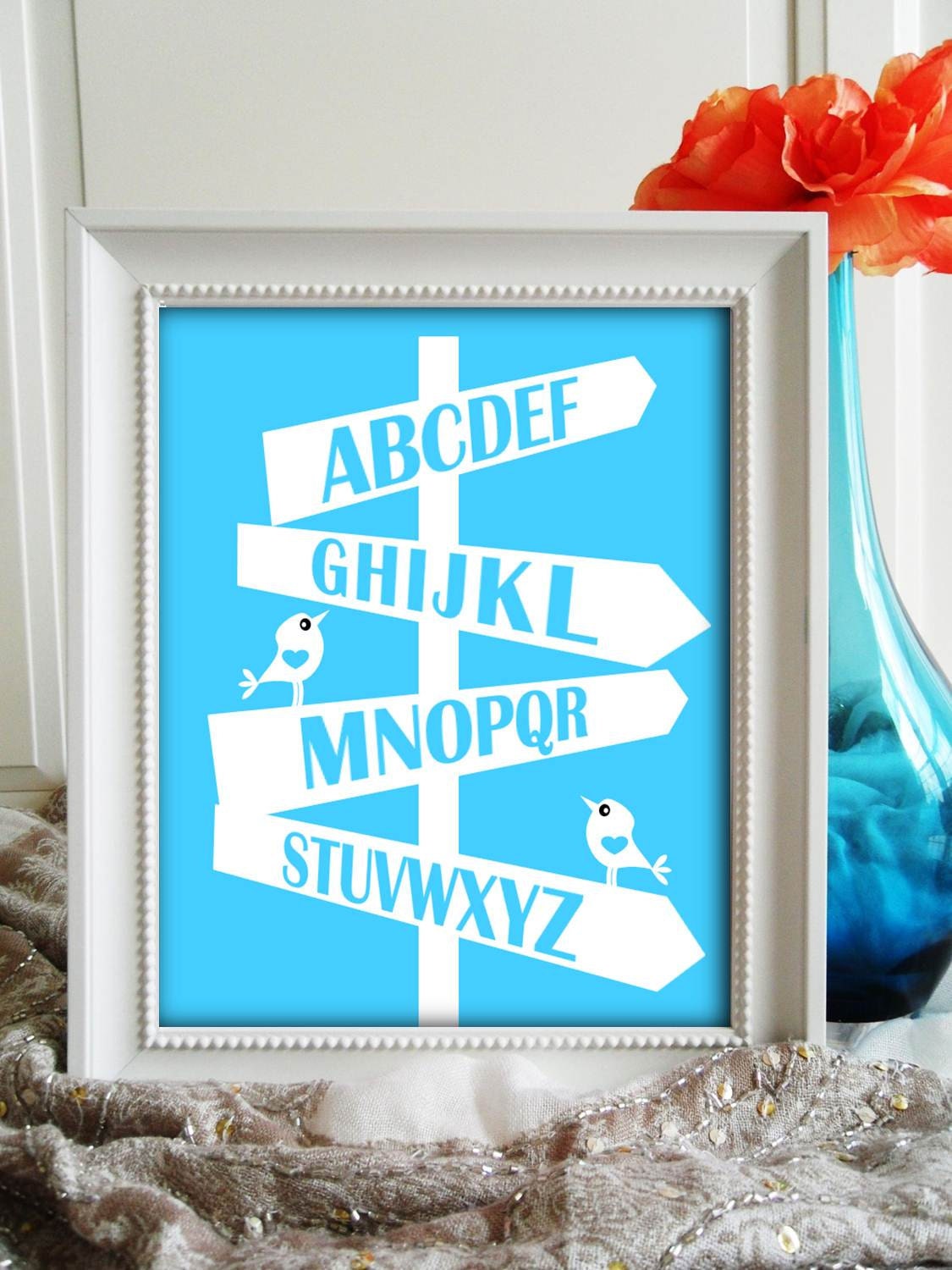 EDUCATIONAL Shabby Chic Art Print. 8x10. NEW BABY Birth Announcement 8x10 Art Print. Ideal for Nursery, Bedroom, Playrppm or Gift.