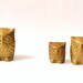 Brass owl family of three