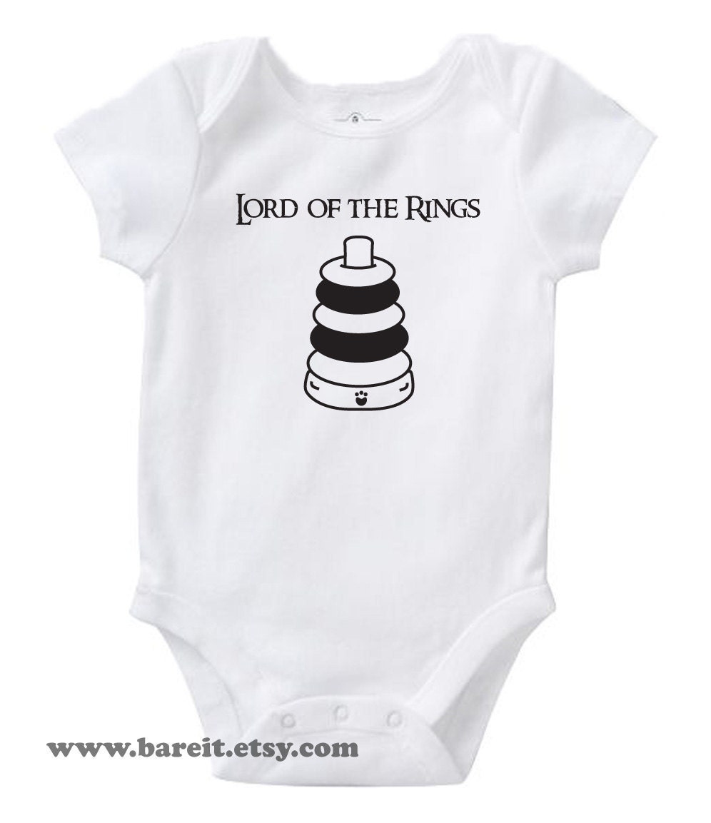 Lord of the Rings Inspired By Lord of the Rings Cute Geek/Nerd Funny Humor Baby Onesie Size 3,6,12,18,24 month Color White