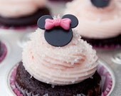 MIni MInnie Mouse Cupcake Fondant Toppers