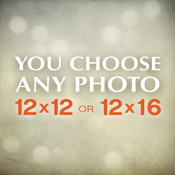 Photo Enlargement 12x12 or 12x16 - your choice custom size large wall art home decor