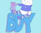 Baby Card  for a new baby - baby boy or baby girl