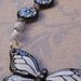 Black and White Beaded Butterfly Necklace