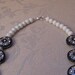 Black and White Beaded Butterfly Necklace