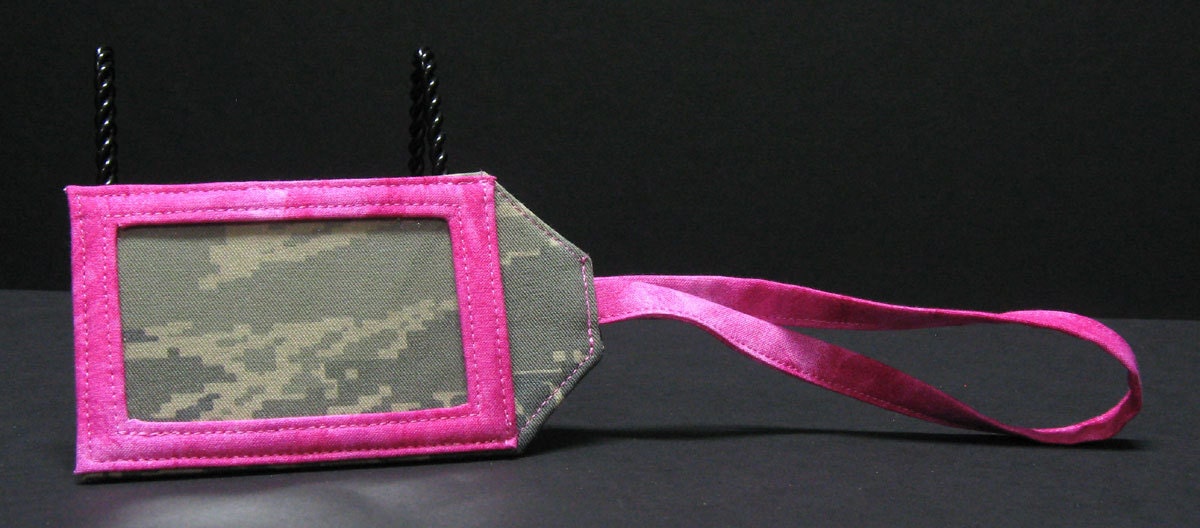 Luggage ID Tag in AIR FORCE Camo and Pink-Discontinued Item