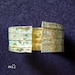 Handcrafted Brass Line Folded Hammered Eco Friendly Natural Oxidized Turquoise Patina Wide Artisan Bracelet Cuff Gift for Her by EV.I.
