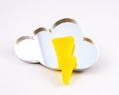 Mirrored Bobbly Cloud brooch
