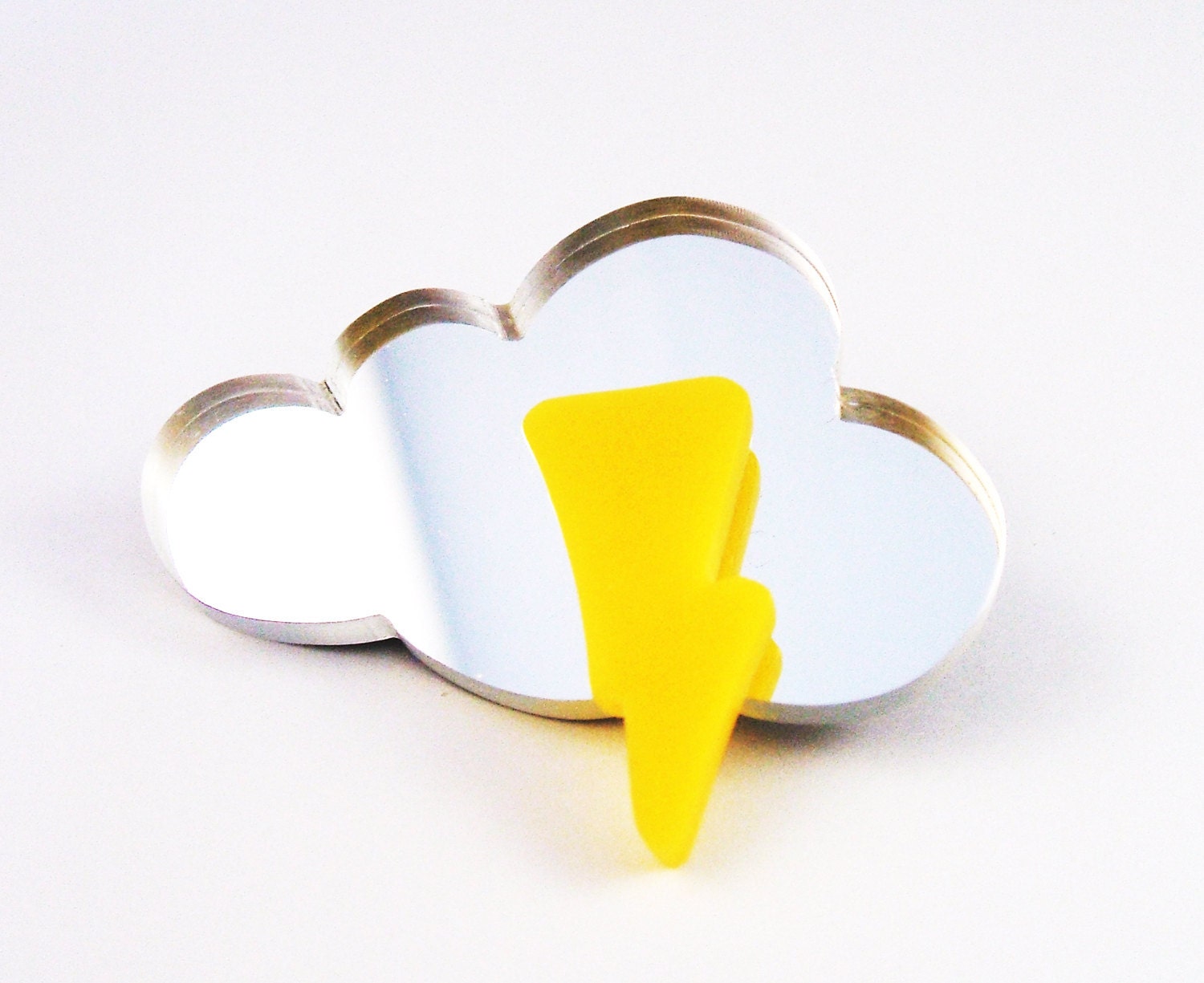 Mirrored Bobbly Cloud brooch